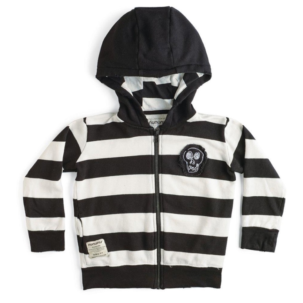 striped zip hoodie